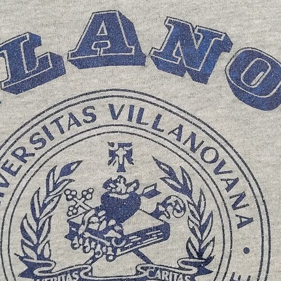 Vintage 80s Villanova University Shirt Large 21x25 Arch-Spellout - Picture 11 of 15